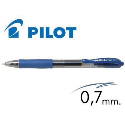BOLÍGRAFO PILOT G-2 0,7 MM. RETRÁCTIL AZUL (NG2A)