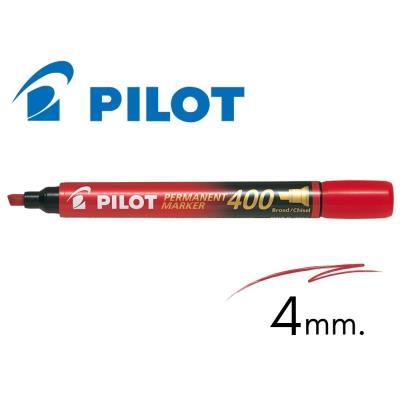 ROTULADOR PILOT PERMANENTE PUNTA BISELADA SCA-400 ROJO (NSC400R)