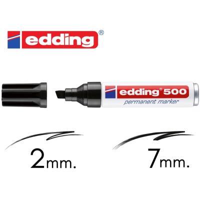 ROTULADOR EDDING 500 P. BISELADA NEGRO (500-01)