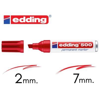 ROTULADOR EDDING 500 P. BISELADA ROJO (500-02)
