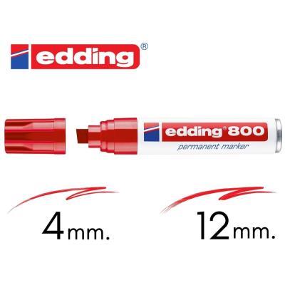 ROTULADOR EDDING 800 P. BISELADA GRUESA ROJO (800-02)