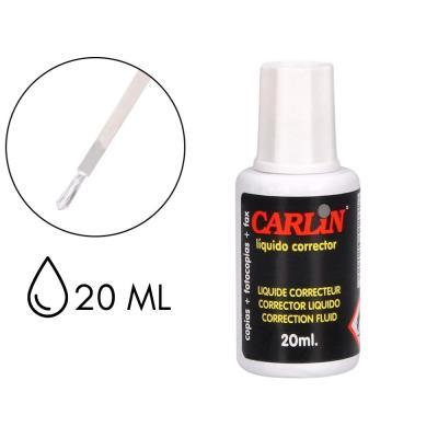 LÍQUIDO CORRECTOR CARLIN CON PINCEL 20 ML. (45798)
