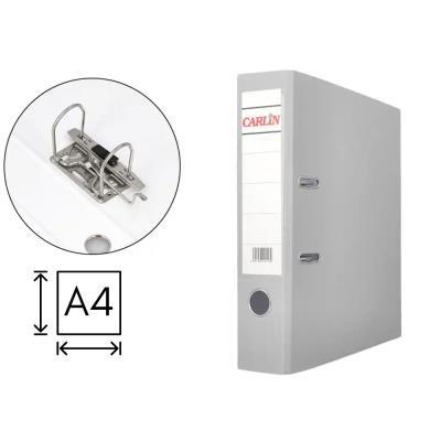 ARCHIVADOR AZ A4 LOMO ANCHO GRIS CARLIN  (84885) (0401376GR)