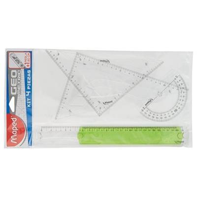KIT REGLAS MAPED 4 PIEZAS + 1 REGLA 20 CM. REGALO (227835)