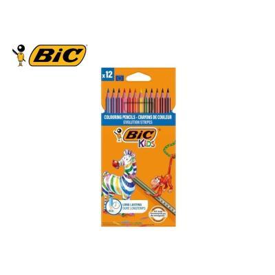 LÁPICES BIC KIDS STRIPES 12 COLORES (9505222) (102212)