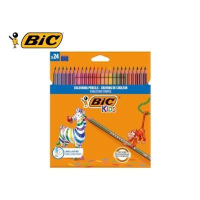 LÁPICES BIC KIDS STRIPES 24 COLORES (9505251)