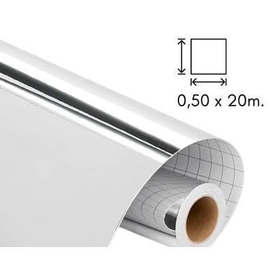 ROLLO DE FILM AUTOADHESIVO 0.50X20 MT PLATA GLOS (12234)