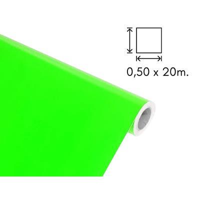 ROLLO DE FILM AUTOADHESIVO 0.50X20 MT VERDE FLUOR