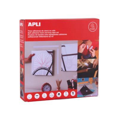 VELCRO ADHESIVO DE APLI 2CM X 25MT. COLOR BLANCO (14903)