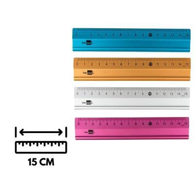 REGLA DE ALUMINIO 15CM LIDERPAPEL (48660)