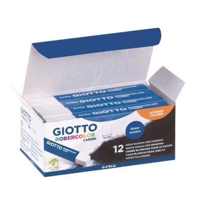 CAJA 12 TIZAS CUADRADAS BLANCAS GIOTTO ROBERCOLOR (5367000)