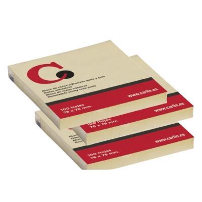 NOTAS ADHESIVAS 76 X 76 MM. CARLIN 100 HOJAS (85805)