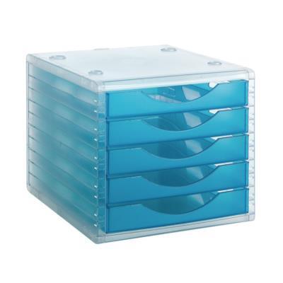 MODULO 5 CAJONES ARCHIVOTEC TRANSLUCIDO AZUL MAR A.2000  (01A4005LGTL)