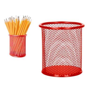 CUBILETE Q-CONNECT REJILLA METÁLICO ROJO (24222)