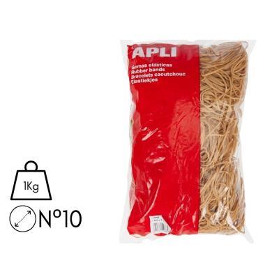 GOMAS ELÁSTICAS APLI BOLSA 1 KG. 10 CM. (12865)
