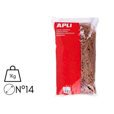 GOMAS ELÁSTICAS APLI BOLSA 1 KG. 14 CM. (18763)