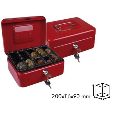 CAJA CAUDALES Q-CONNECT 200X160X90 MM. ROJA (37656)