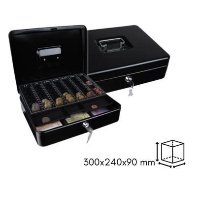 CAJA CAUDALES Q-CONNECT 300X240X90 MM. NEGRA (37608)