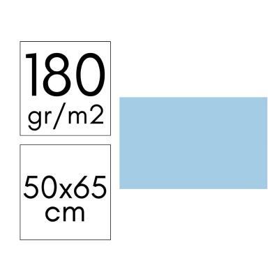 CARTULINA 180GR 50X65 PAQ. 10 HOJAS AZUL CLARO