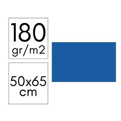 CARTULINA 180GR 50X65 PAQ. 10 HOJAS AZUL OSCURO