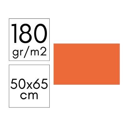 CARTULINA 180GR 50X65 PAQ. 10 HOJAS NARANJA