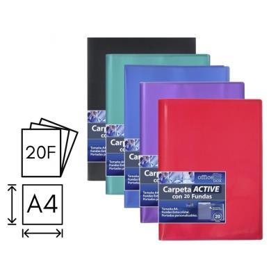 CARPETA O. BOX 20 FUNDAS A4 PORTADA PERSONALIZADA COL. SURT. (19215)