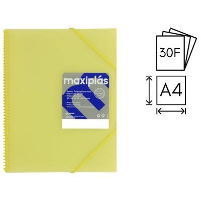 CARPETA GRAFOPLAS 30 FUNDAS MAXIPLAS TRANSPARENTE AMARILLO (039833060) (39893199)