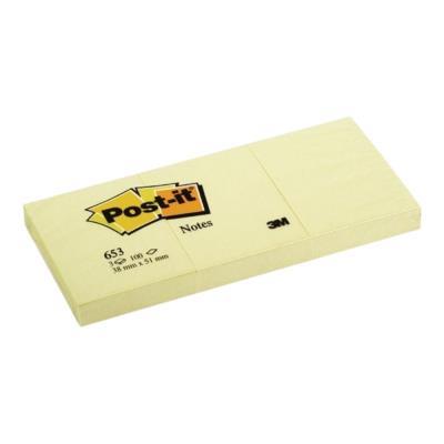 PAQ. 3 UDS. NOTAS ADHESIVAS POST-IT 38X51 MM. 100 HOJAS AMARILLO (8872)