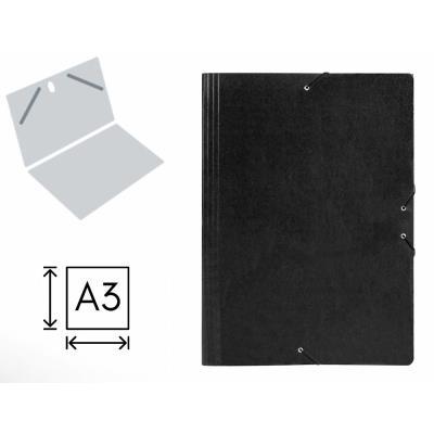 CARPETA PLANOS LIDERPAPEL A3 CARTÓN GOFRADO NEGRO (27149)
