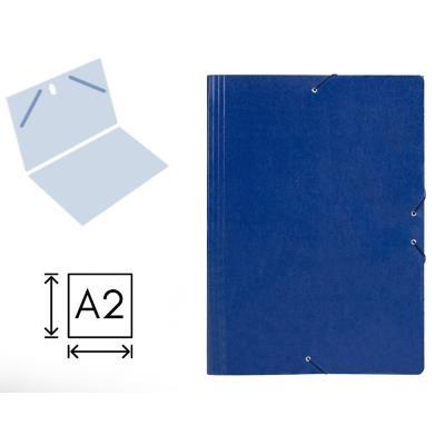 CARPETA PLANOS LIDERPAPEL A2 CARTÓN GOFRADO AZUL (27155)