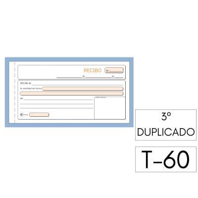 RECIBOS 1/3  DUPLICADOS AUTOCOPIANTE MOD. T-60 LOAN