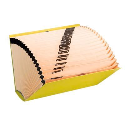 CLASIFICADOR FUELLE  CARTÓN FORRADO FASHION AMARILLO Fº CARCHIVO (19330019)