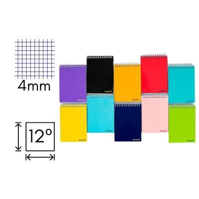CUADERNO LIDERPAPEL BOLSILLO DOCEAVO APAISADO TAPA BLANDA 80 HOJAS 60 GRS. CUADRO 4 MM. COL. SURT. (