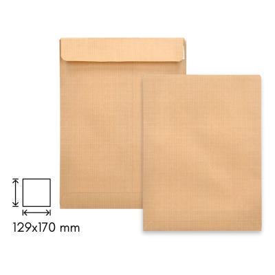CAJA 500 SOBRES BOLSA 120X170 KRAFT NATURAL VERJURADO 90GR