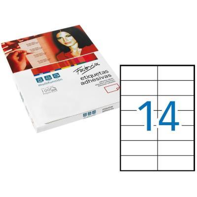 ETIQUETAS FABRISA 105X40 MM CAJA 100 HOJAS