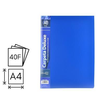 CARPETA O. BOX FLEXIBLE 40 FUNDAS A4 AZUL (4126)