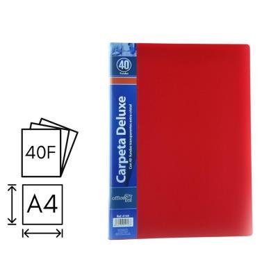 CARPETA O. BOX FLEXIBLE 40 FUNDAS A4 ROJO (4146)