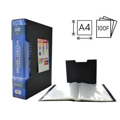 CARPETA O. BOX 100 FUNDAS A4 CON CAJA NEGRO (10068)