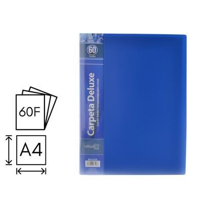 CARPETA O. BOX FLEXIBLE 60 FUNDAS A4 AZUL (6126)