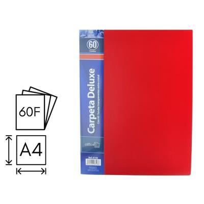 CARPETA O. BOX FLEXIBLE 60 FUNDAS A4 ROJO (6146)