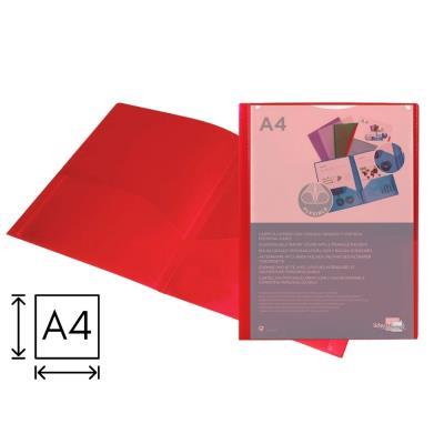 CARPETA DOSSIER LIDERPAPEL DOBLE BOLSA CANGURO P.P. A4 ROJO (27847)