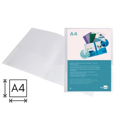 CARPETA DOSSIER LIDERPAPEL DOBLE BOLSA CANGURO P.P. A4 TRANSPARENTE (27850)
