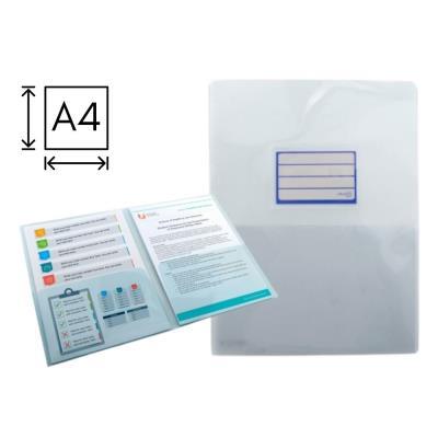DOSSIER DOBLE O. BOX CON TARJETERO A4 CRISTAL (27661)