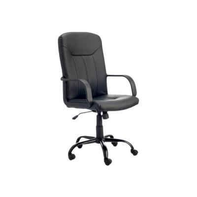 SILLA A. 2000 OFICINA POLIPIEL MOD. TARTARUGA RESP. ALTO ELEVACION GAS TAPIZ NEGRO (01CFA6452NE)