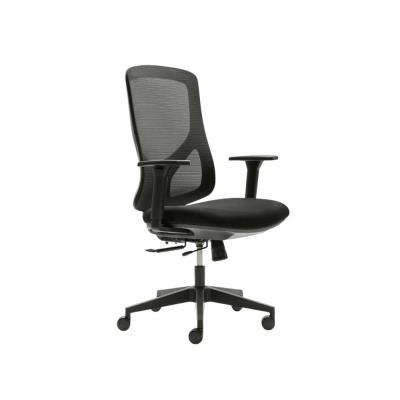 SILLA NANTES NEGRA RESPALDO MALLA SISTEMA SINCRO BRAZOS REGULABLES 3D