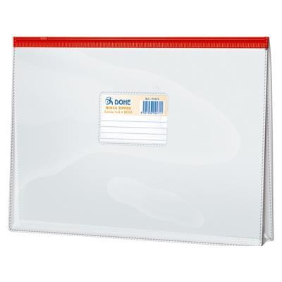 BOLSA DOHE  ZIPPER A4 EXPANDIBLE ROJO (91191)