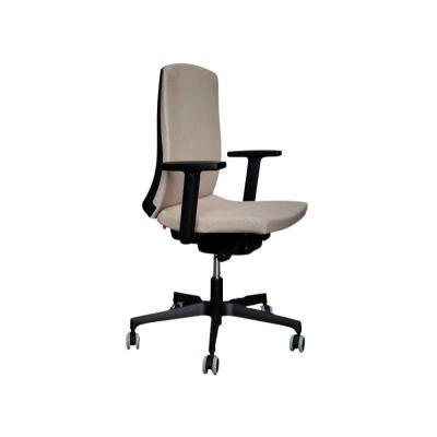 FLEXA SILLA ALTA CON BRAZOS GRUPO 3 S1004 BASE ALUMINIO PULIDO/RUEDAS CROMO GOMA/MECANISMO SINCRO