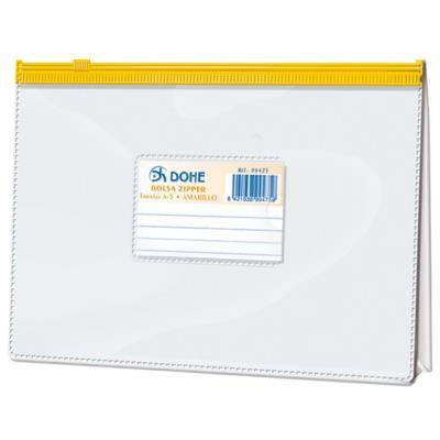 BOLSA DOHE ZIPPER A5 EXPANDIBLE AMARILLO (91202)