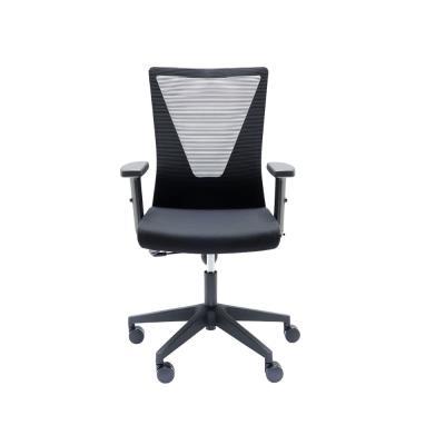 SILLA TIRANA NEGRA RESPALDO BASCULANTE DE MALLA CON REGULACION DE TENSION