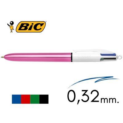 BOLÍGRAFO BIC 4 COLORES GRADIENT ROSA (511031)
